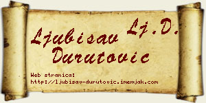 Ljubisav Durutović vizit kartica